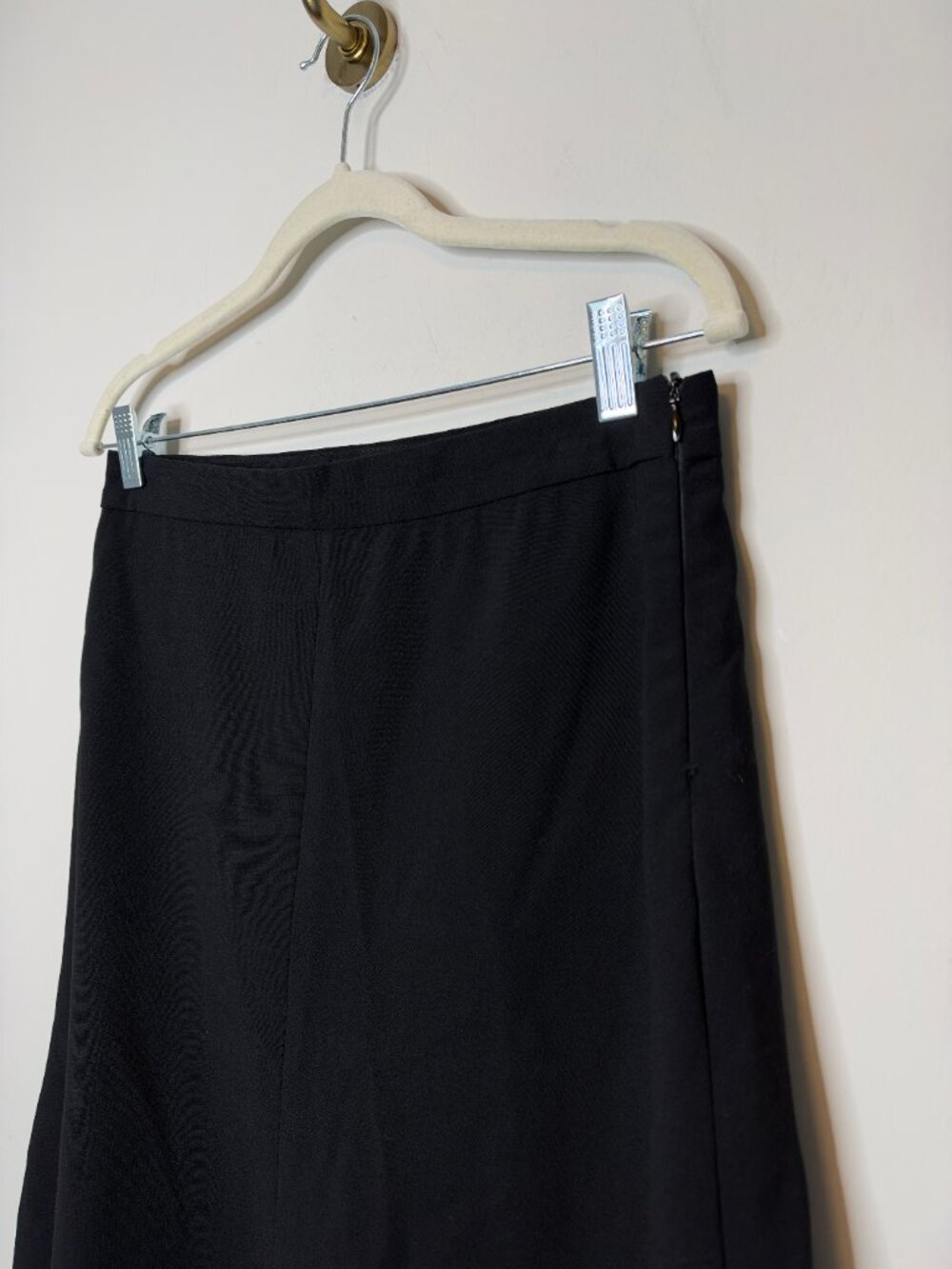 Banana Republic Black Wool-Blend A-line Skirt Women's 2 - Picture 2 of 4